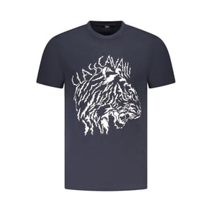 Cavalli Class Blauwe Katoenen T-shirt voor Heren