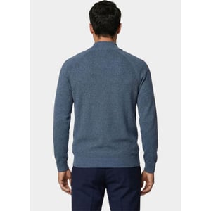 Innocente Half zip half zip met structuur 326/8163 indigo