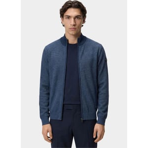 Baileys Vest heren cardigan zip 2-tone jacquard 612050/69