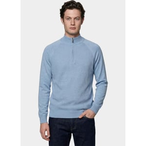 Innocente Half zip half zip met structuur 326/8147 light blue