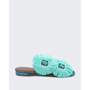 Kurt Geiger Dames raffia buckle