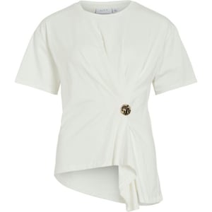 Vila Vikalmara o-neck ss buckle t-shirt off-white