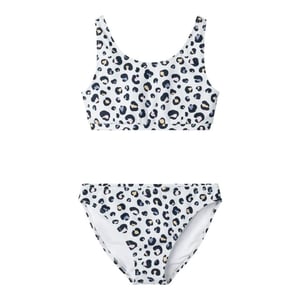 Name It Meisjes bikini set nkfzanimal wit dierenprint