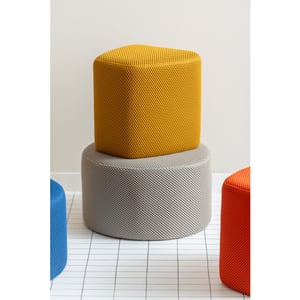 Leitmotiv poef retro mesh rond - 50x50x30 cm