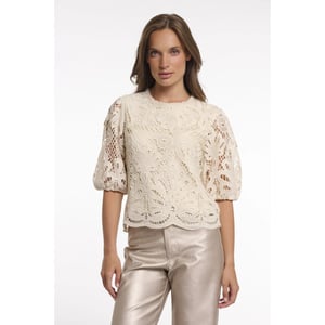 Rino & Pelle Chantalle.7002622 rino&pelle short balloon sleeve top birch