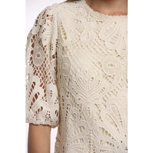 Rino & Pelle Chantalle.7002622 rino&pelle short balloon sleeve top birch