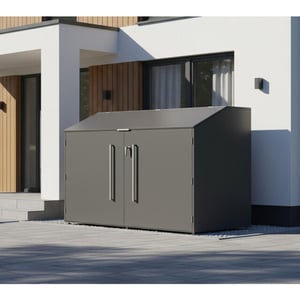 Westmann Linea afsluitbare metalen fietsenberging voor 4 fietsen -