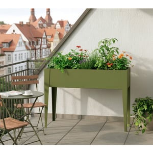 Westmann Vedura m metalen verhoogde plantenbak 30x100x80 cm olijf
