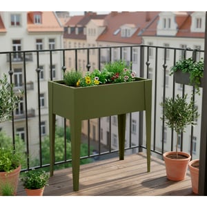 Westmann Vedura s metalen verhoogde plantenbak 74x40x80 cm olijf