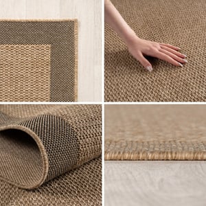 Muratap Timber solid rond buitenkleed – jute look – weerbestendig – 200 cm rond