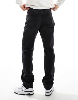 Lee West relaxed straight fit jeans in washed black