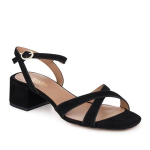Jones Bootmaker Hyacinth Wide-Fit Heeled Leather Sandals