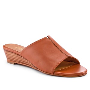 Jones Bootmaker Jocelyn Leather Wedge-Heel Mules