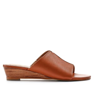 Jones Bootmaker Jocelyn Leather Wedge-Heel Mules
