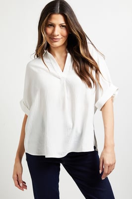 Woven Collar Overhead Shirt