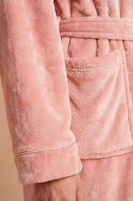 Velour Hooded Short Dressing Gown
