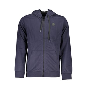 Gianmarco Venturi Blauwe Katoenen Heren Hoodie