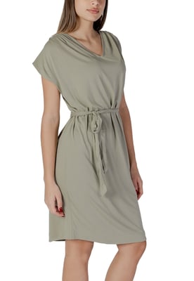 Casual V-hals Mini-jurk Korte Mouwen