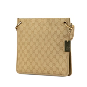 Gg Supreme Messenger Beige Canvas Crossbody