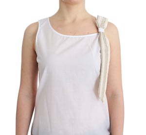 Mouwloze Katoenen Top Met Strikdetail