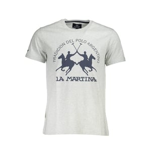 La Martina Grigio Katoenen Heren T-Shirt