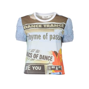 Desigual Azzurro Katoenen Vrouwen T-Shirt