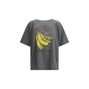 Ganni Grijze Katoenen T-Shirt