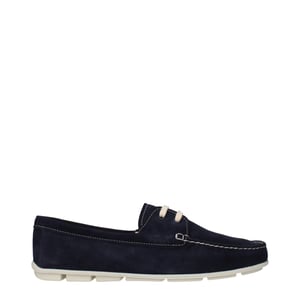 Prada Blå Läder Slip-On Loafers