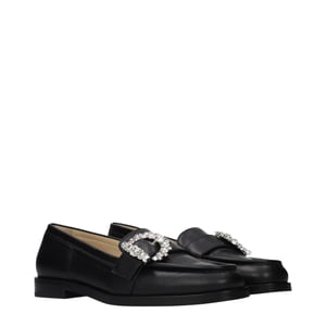 Jimmy Choo Zwarte Leren Instapschoenen