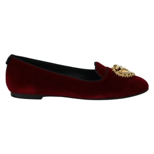 Dolce & Gabbana Bordeaux Katoenen Instappers