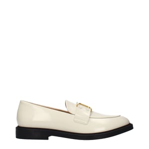 Chloé Beige Läder Slip-On Loafers