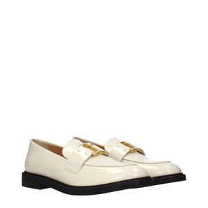 Chloé Beige Läder Slip-On Loafers