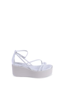 Plattform Wedge Sandaler med Flera Remmar