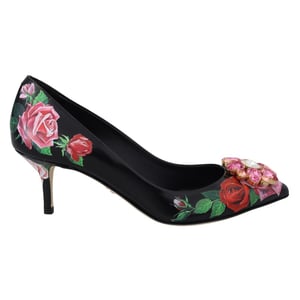 Dolce & Gabbana Zwarte Leren Hoge Hak Pumps