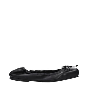 Jacquemus Svarta Läder Ballerinaskor