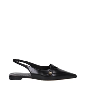 Max Mara Zwarte Leren Ballerina's