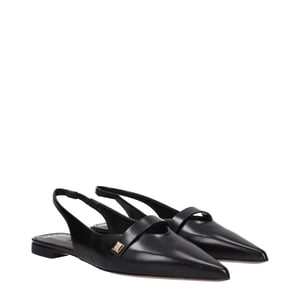 Max Mara Zwarte Leren Ballerina's