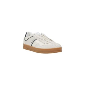 Tommy Hilfiger Jeans Crème Leren Lage Sneakers