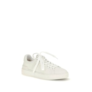 Balmain Witte Kalfskleren Bos Taurus Lage Sneakers