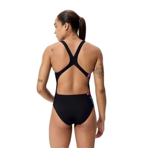 Speedo placem printed powerb wedstrijd badpak dames -