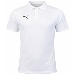 Puma Teamliga Mens White Padel Polo Shirt