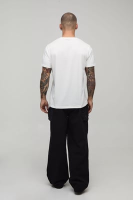 Baggy Fit Elasticated Bellow Pocket Cargo Trousers