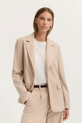 Bugatti Damen Blazer met reverskraag en strepen