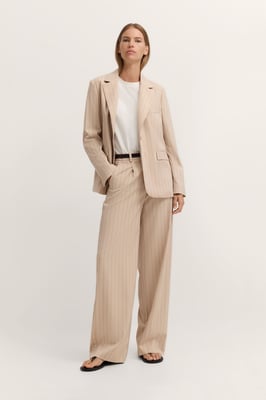 Bugatti Damen Blazer met reverskraag en strepen
