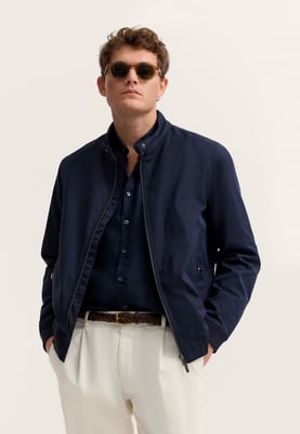 Bugatti Herren Blouson met gebreide inzetstukken en stretch