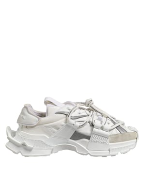 Dolce & Gabbana Witte Grijze Lage Ruimte Sneakers Schoenen