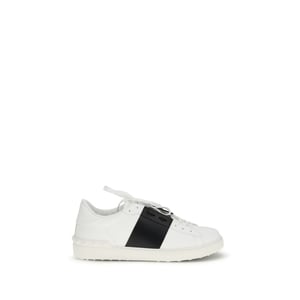 Valentino Garavani Witte Kalfslederen Bos Taurus Lage Sneakers