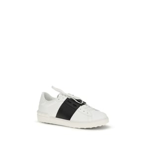 Valentino Garavani Witte Kalfslederen Bos Taurus Lage Sneakers