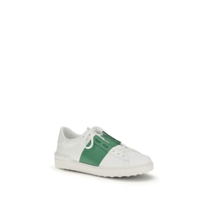 Valentino Garavani Vita Kalvläder Bos Taurus Lågtopps Sneakers