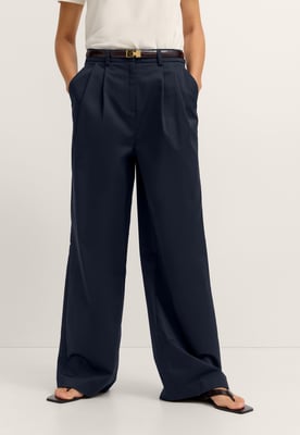 Bugatti Damen Chino met wijde pijpen van stretchkatoen
